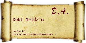 Dobi Arián névjegykártya